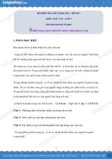 Đề thi giữa kì 2 Văn 9 - Đề số 4 - chương trình cũ